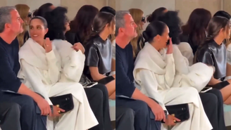 Meghan Markle ri de modelo tropeçando em desfile