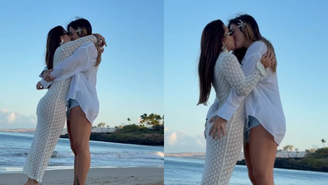 Lauana Prado e Tati Dias em vídeo romântico na praia