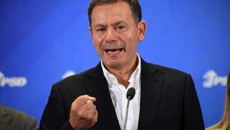 Primeiro-ministro de Portugal, Luís Montenegro, em Porto, em 12 de outubro de 2025.