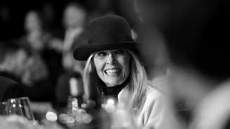 Diane Keaton em 2017, aos 75 anos, quando recebeu o 45º prêmio AFI de Conjunto a Obra (Life Archievement Award)