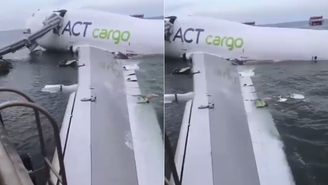 Avião cai mar durante pouso Hong Kong