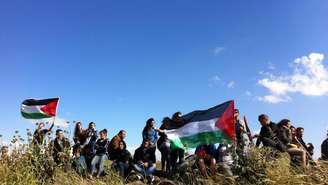 Manifestantes pró-palestinos no norte de Israel (imagem ilustrativa). Entre repressão e marginalização, os palestinos de Israel estão sob pressão desde 7 de outubro de 2023.