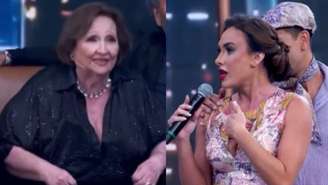 Dona Déa Lúcia e Nicole Bahls (Reprodução/Globo)