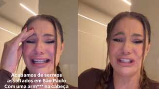 Mirela Janis chora ao descrever como foi assaltada com o marido em São Paulo ao sair de casa