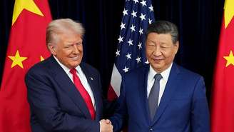 Donald Trump em encontro com Xi Jinping