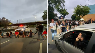 Familiares de mortos em massacre no Rio se ajoelham em avenida para pedir liberação de corpos