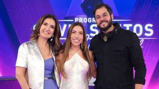 Fátima Bernardes e Túlio Gadêlha participaram do Programa Silvio Santos com Patrícia Abravanel, no SBT