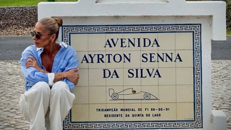 Galisteu em placa em homenagem a Senna em Portugal