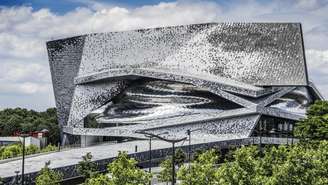 A sala de concertos da Filarmônica de Paris, onde uma apresentação da Orquestra Filarmônica de Israel foi brevemente interrompida por protestos pró-Palestina, na quinta-feira (6)