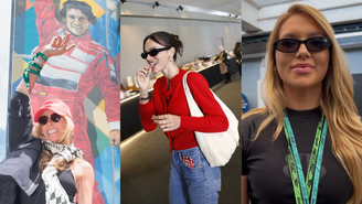 Adriane Galisteu, Bruna Marquezine e Virginia Fonseca em Interlagos