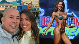 Humorista de 'Cine Holliúdy' revela namoro com fisiculturista: 'Obra de arte viva' / Reprodução: Redes Sociais