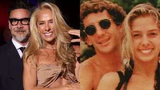Adriane Galisteu ao lado do marido e do ex