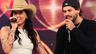 Ana Castela e Zé Felipe no 'Domingo Legal'