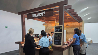Quiosque do Nanay Café, administrado pela empresária, Nayana Lima, na Blue Zone da COP30