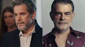 Ferette (Murilo Benício) e Rogério (Eduardo Moscovis) de Três Graças (Reprodução/TV Globo)