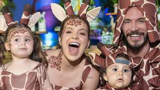 Viih Tube e Eliezer com os filhos, Lua e Ravi