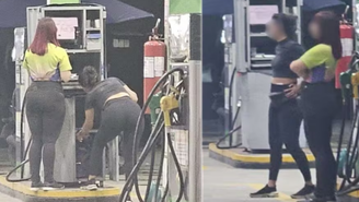 Frentistas usam cropped e legging em posto de Recife (PE)