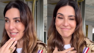 Fernanda Paes Leme se emociona ao entrar pela primeira vez em cobertura que comprou em São Paulo