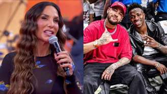 Ivete Sangalo no Domingão, Neymar e Vini Jr (Reprodução/TV Globo)