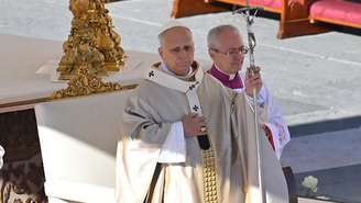 O papa Leão XIV na Praça de São Pedro, no Vaticano, neste 23 de novembro de 2025.