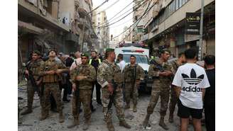 Local de ataque em Beirute neste domingo, 23/11