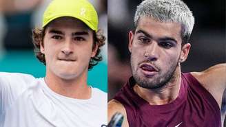 João Fonseca vai enfrentar Carlos Alcaraz em amistoso no dia 8 de dezembro.