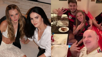 Yasmin Souto com a mãe, Lisandra, e o pai, Tande