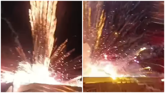 Fogos de artíficio atingiram pessoas que assistiam a abertura da programação de Natal na cidade Estação