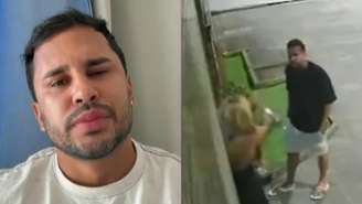 Lucas Guimarães chora ao se pronunciar após agressão do irmão à namorada (Reprodução/X)