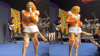 Joelma sofre assédio durante show