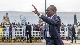 Imagem de arquivo mostra o presidente do Benin, Patrice Talon, durante as comemorações do 62º aniversário da independência em Cotonou, em 1º de agosto de 2022.