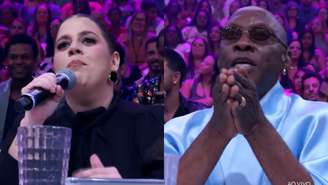 Tati Machado e Zebrinha na Dança dos Famosos, do Domingão com Huck (Reprodução/TV Globo)