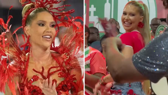 Virginia surpreende ao surgir sambando em ensaio da Grande Rio / Daniel Pinheiro/BrazilNews e Reprodução/Instagram