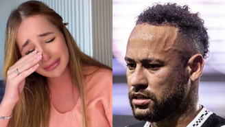 Garota de programa que expôs Neymar vai as lágrimas ao revelar DNA: 'É o pai' / Reprodução/Instagram e Raul Baretta/Santos FC/Divulgação