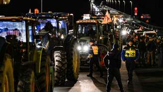 Manifestação de agricultores franceses contra o acordo UE-Mercosul, em 26 de novembro de 2025.