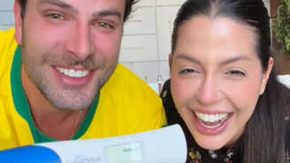 Laís Caldas mostra reação de Gustavo Marsengo ao saber de gravidez