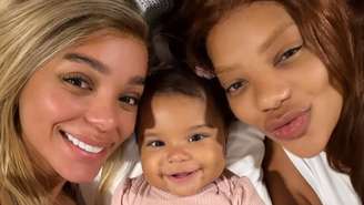 Brunna Gonçalves e Ludmilla com a filha, Zuri