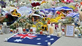 Memorial na praia de Bondi, em Sydney, na Austrália