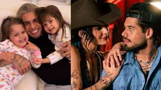 Zé Felipe com filhas, Maria Flor e Maria Alice, e Ana Castela