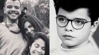 João Rebello com a mãe e irmã