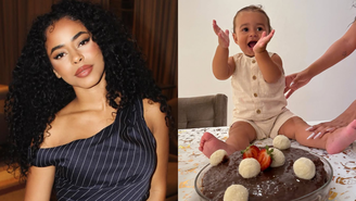 Lorena Maria comemora mesversário do filho, Rás