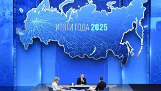 O presidente russo, Vladimir Putin, realizou sua coletiva de imprensa anual de final de ano em Moscou, em 19 de dezembro de 2025.