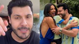 Murilo Huff com a noiva, Gabriela Versiani, e filho, Leo