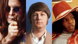 Ozzy Osbourne, Brian Wilson e Sly Stone estão entre os ícones da música que morreram em 2025 (Fotos: Getty Images)