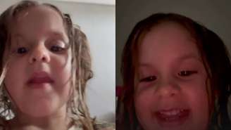 Maria Flor gravando storie