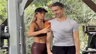 Ticiane Pinheiro malha com César Tralli —