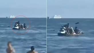Veja o momento em que casal é assaltado no mar
