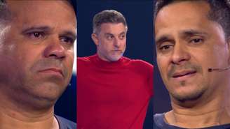 Glaucio, Luciano Huck e Jonas no The Wall, quadro do Domingão com Huck (Reprodução/TV Globo)