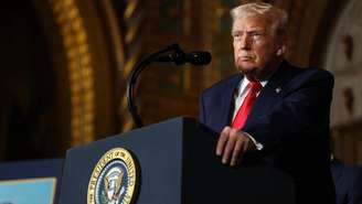 O presidente americano Donald Trump concedeu uma entrevista à imprensa nesta segunda-feira, 22 de dezembro de 2025, em sua residência de Mar-a-Lago, na Flórida, quando voltou a ameaçar o presidente da Venezuela, Nicolás Maduro.