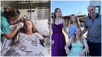 Vídeos e fotos do momento foram compartilhos pelo Hospital Sagrada Família, em São Bento do Sul (SC)